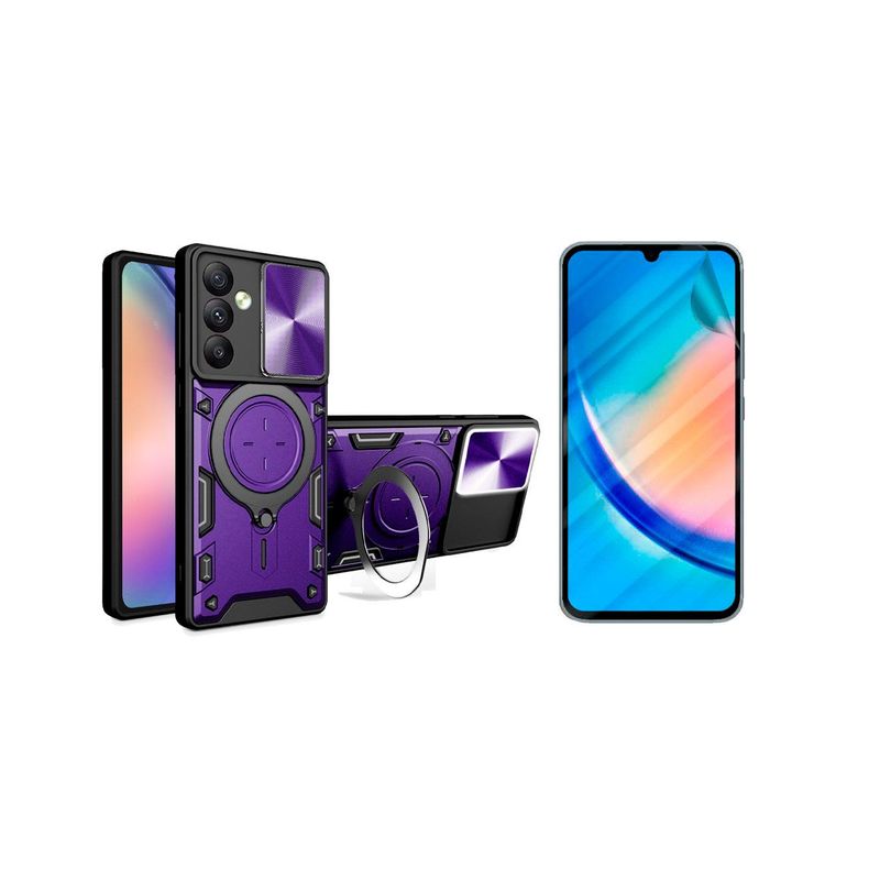 GENERICO - Estuche Prot Camara Soporte Compatible con Samsung A54 5G moradoHidro