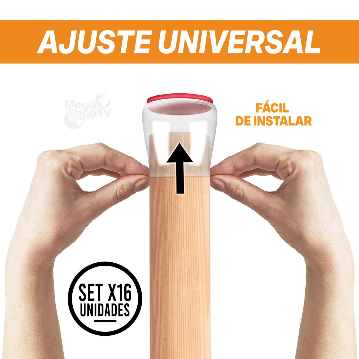 ENERGY PLUS - Set x16 Protectores en silicona para patas de sillas o muebles