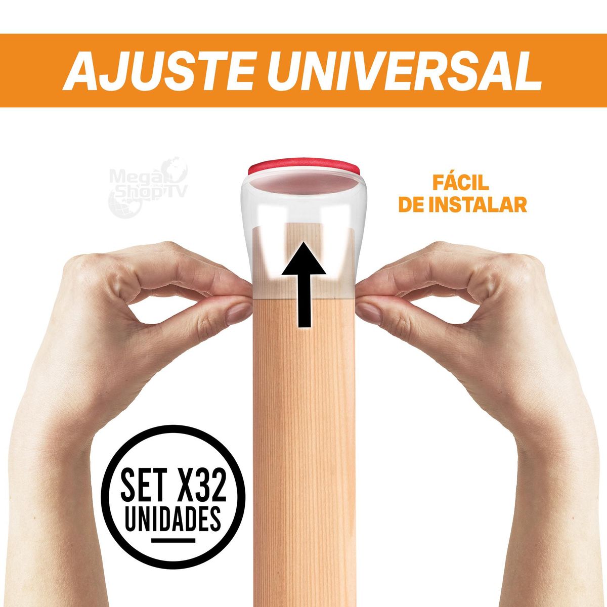 ENERGY PLUS - Set x32 Protectores en silicona para patas de sillas o muebles