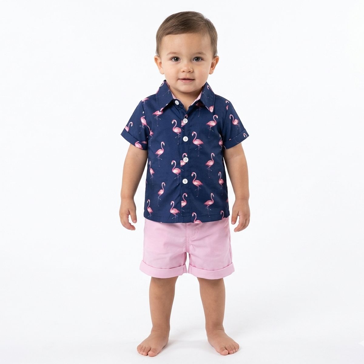 LUSOLSI - Ropa para niños conjuntos de vestir bebes camisa y pantalon corto