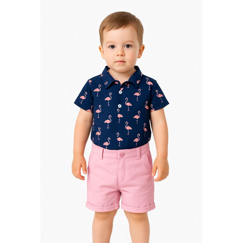 LUSOLSI - Ropa para niños conjuntos de vestir bebes camisa y pantalon corto