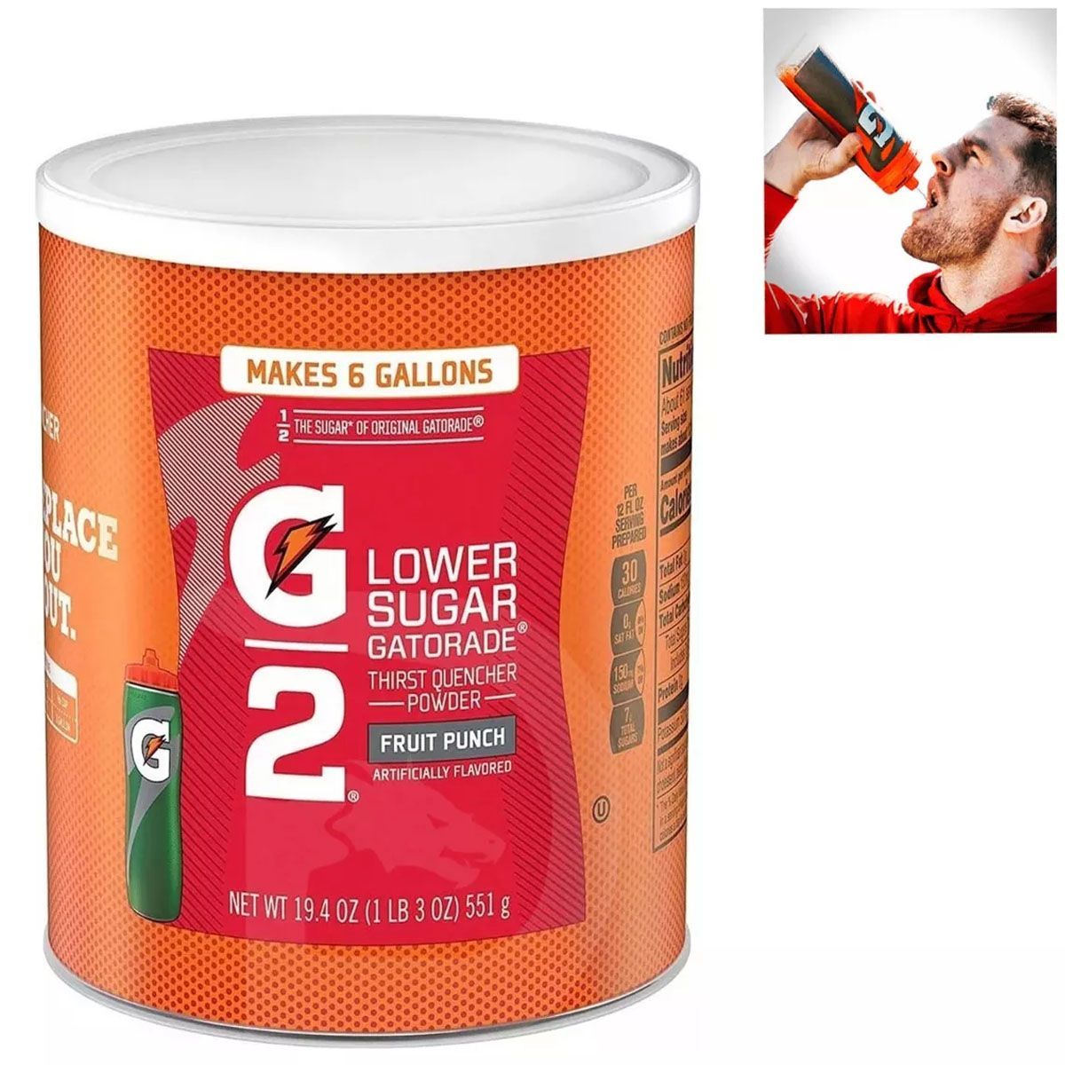 GATORADE - Gatorade G2 En Polvo Sabor Tropical Punch Mega Concentrado