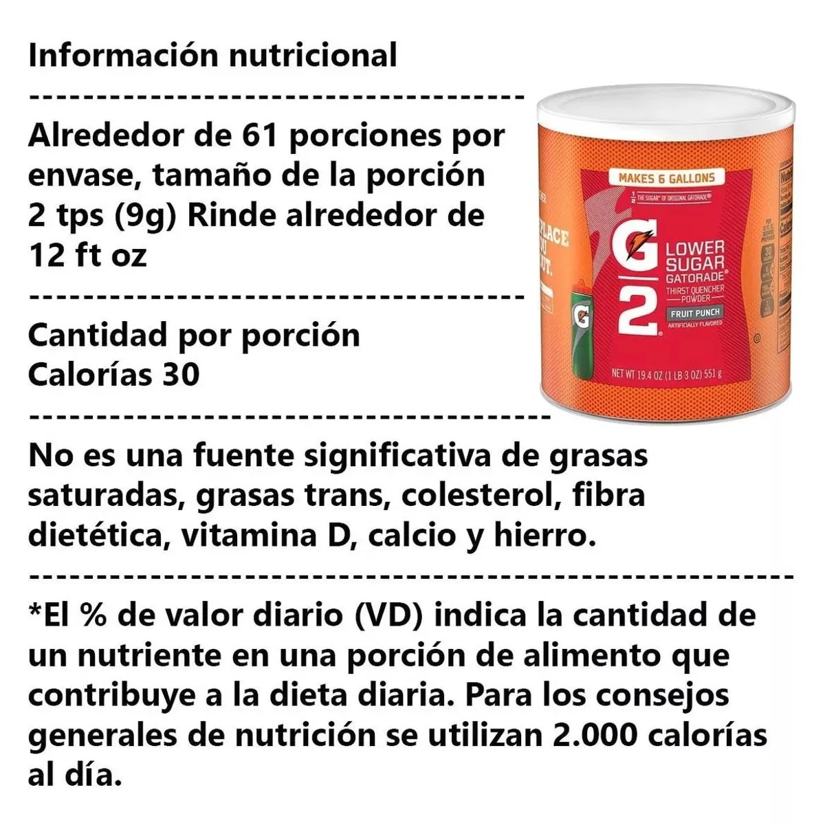 GATORADE - Gatorade G2 En Polvo Sabor Tropical Punch Mega Concentrado