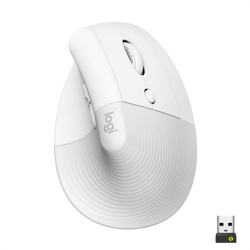 LOGITECH - Mouse Ergonómico Avanzado Logitech Lift Vertical  Blanco