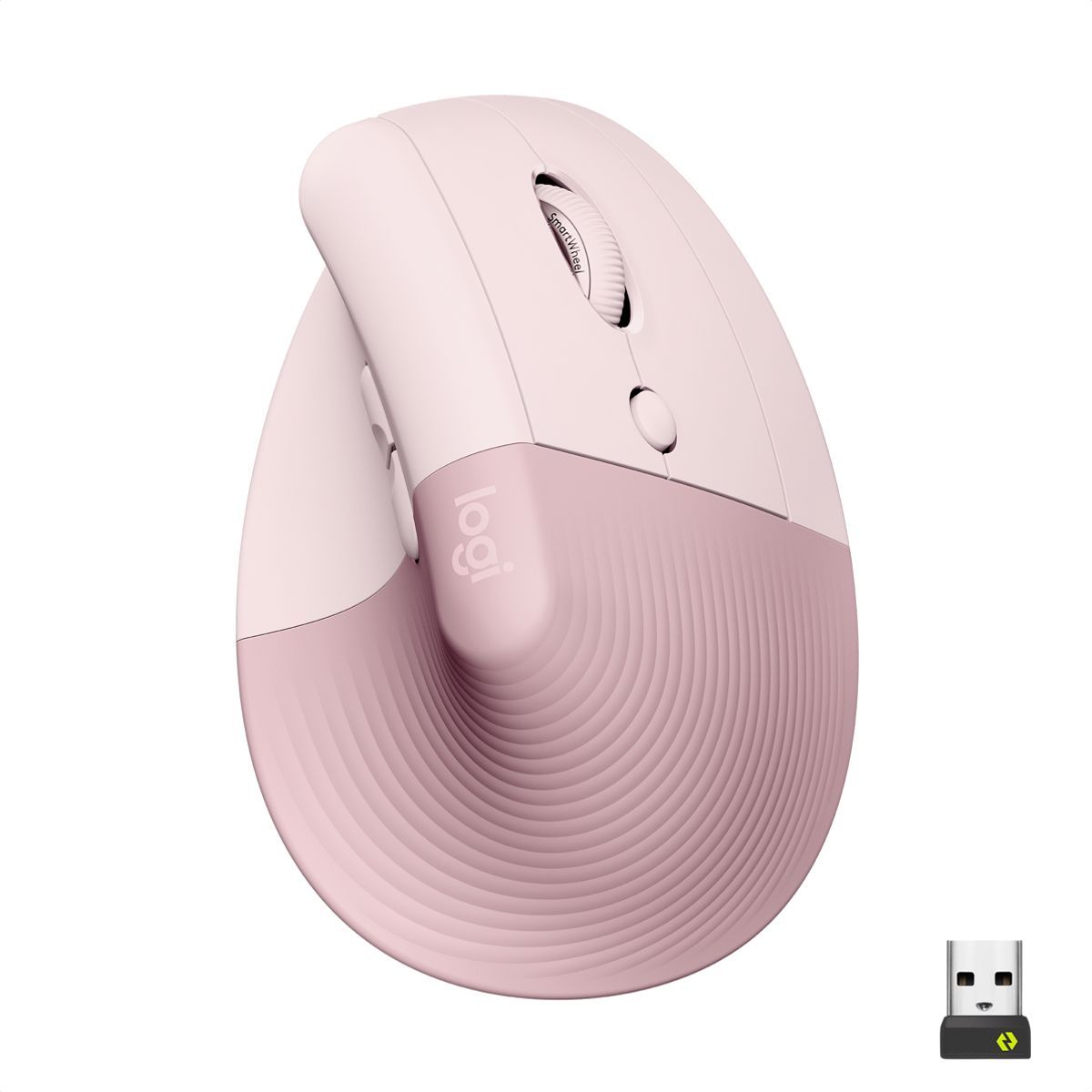 LOGITECH - Mouse Ergonómico Avanzado Logitech Lift Vertical  Rosado