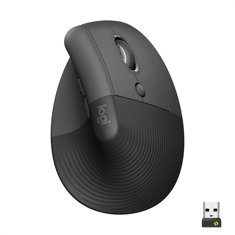 LOGITECH - Mouse Ergonómico Avanzado Logitech Lift Vertical  Grafito