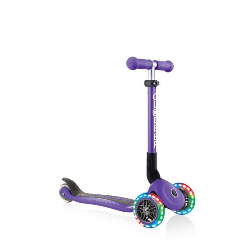GLOBBER - PATINETA JUNIOR LUCES LED VIOLETA