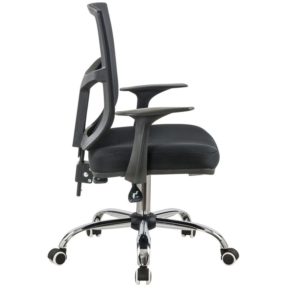 MUEBLESYA - Silla de Oficina Ergonomica CAJICA Marco Negro Base Cromo