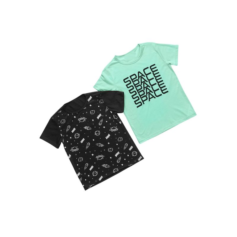 MARKETING PERSONAL - Camiseta Paq X2 Infantil Negro Mp 92413