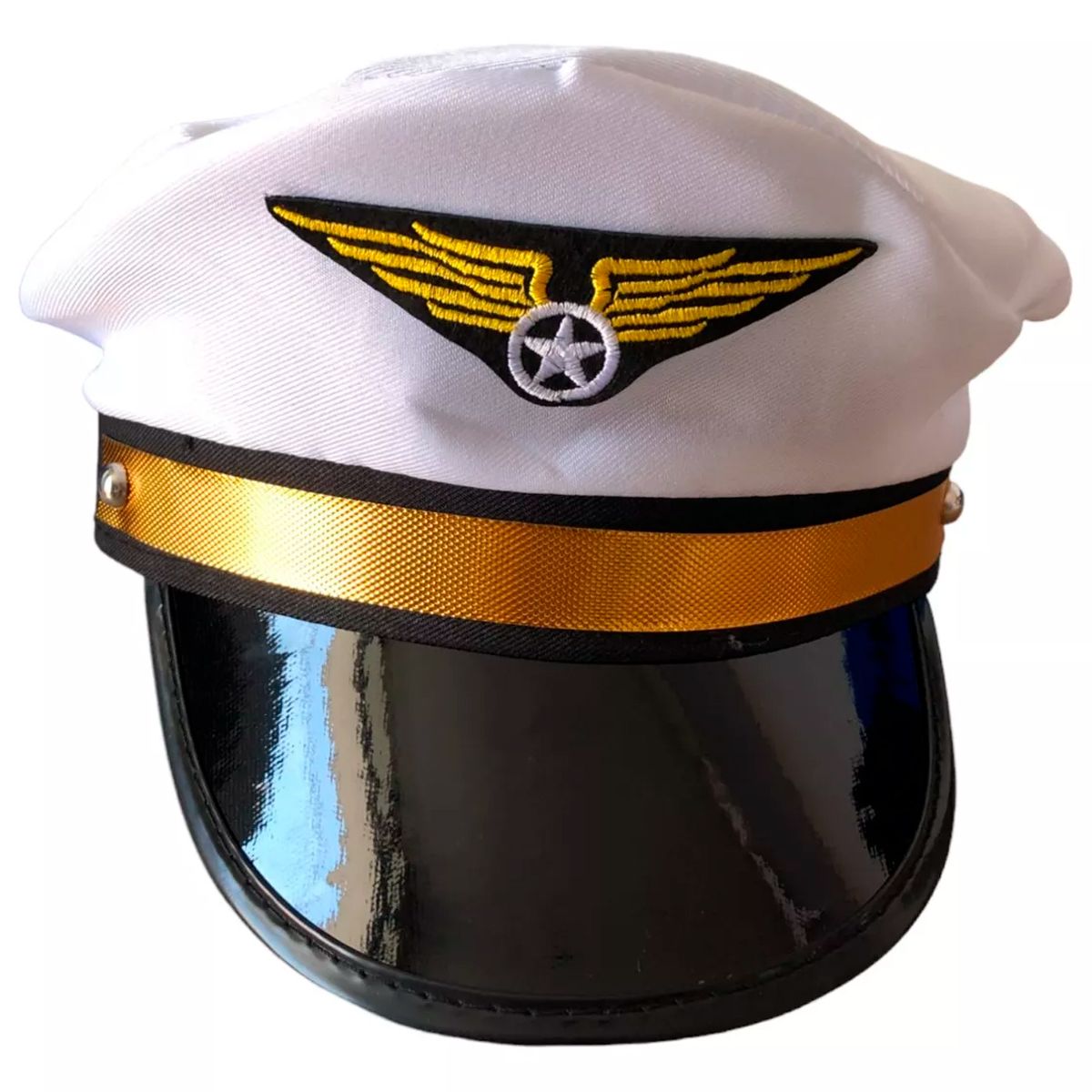 GENERICO - Gorra Sombrero Kepis Marinero Blanco Playboy Hugh Disfraz