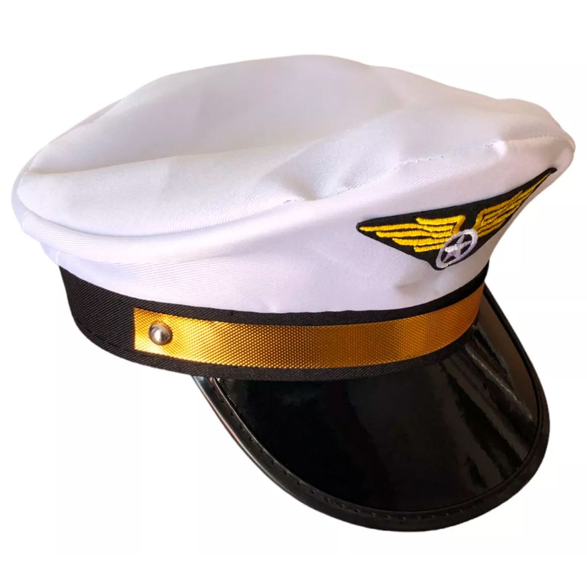 GENERICO - Gorra Sombrero Kepis Marinero Blanco Playboy Hugh Disfraz