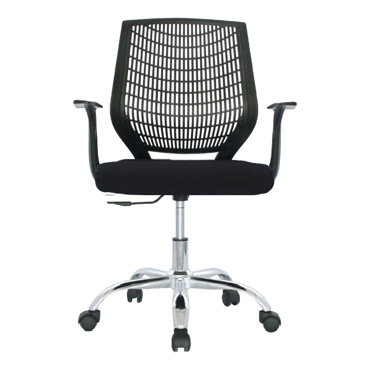 MUEBLESYA - Silla de Oficina Ergonomica LA DORADA Marco Negro Base Cromo