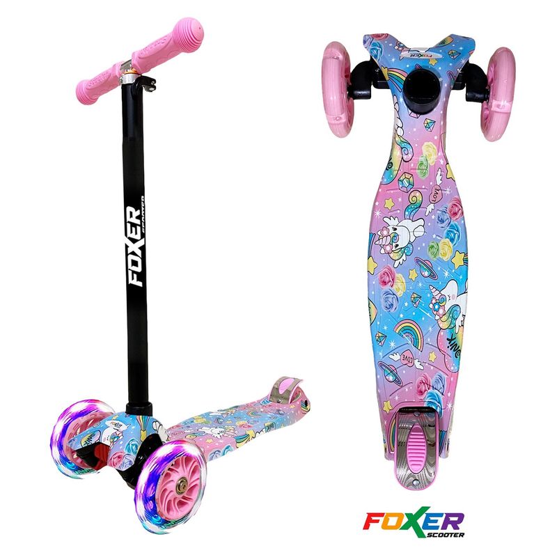MULTIPLACE COLOMBIA - Monopatin scooter para niña edicion especial con luces led modelo 2024