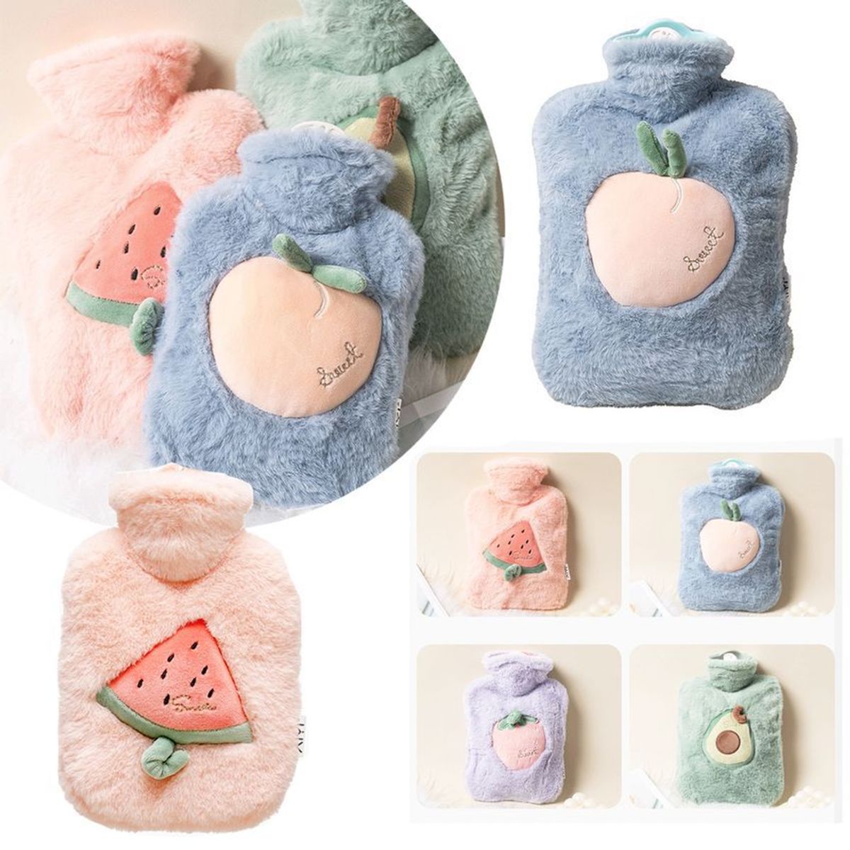 MULTIPLACE COLOMBIA - Bolsa de agua caliente de peluche grande para los colicos-