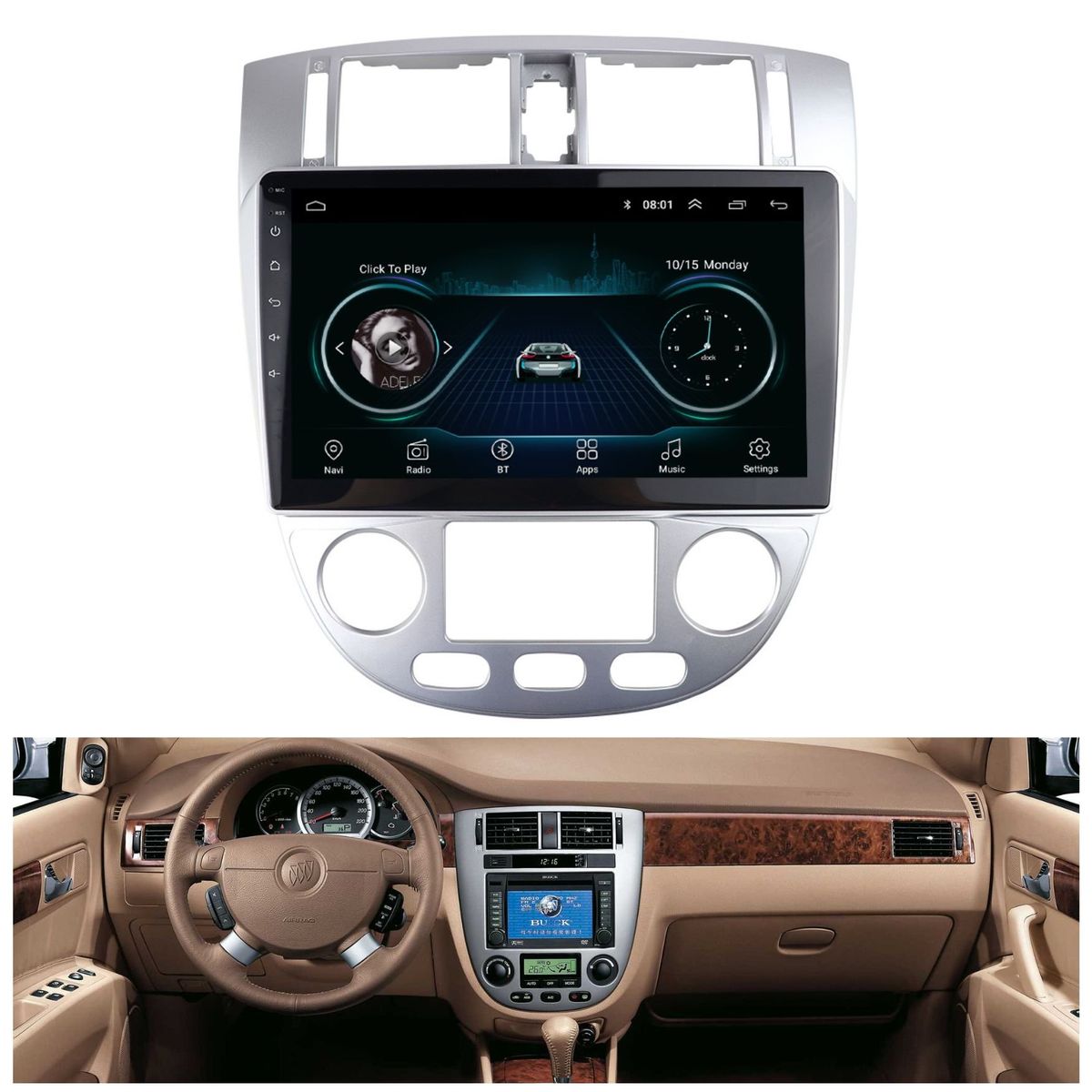 GENERICO - RADIO PARA CHEVROLET OPTRA 04-08 ANDROID 13 CARPLAY.