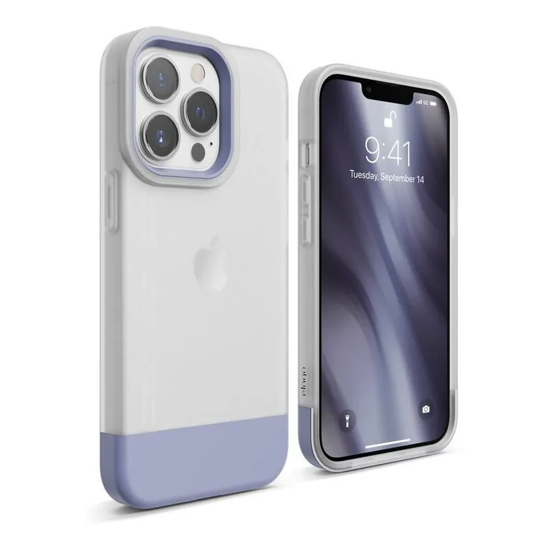 ELAGO - ELAGO Estuche Compatible iPhone 13 Pro Glide Transparente / Lila