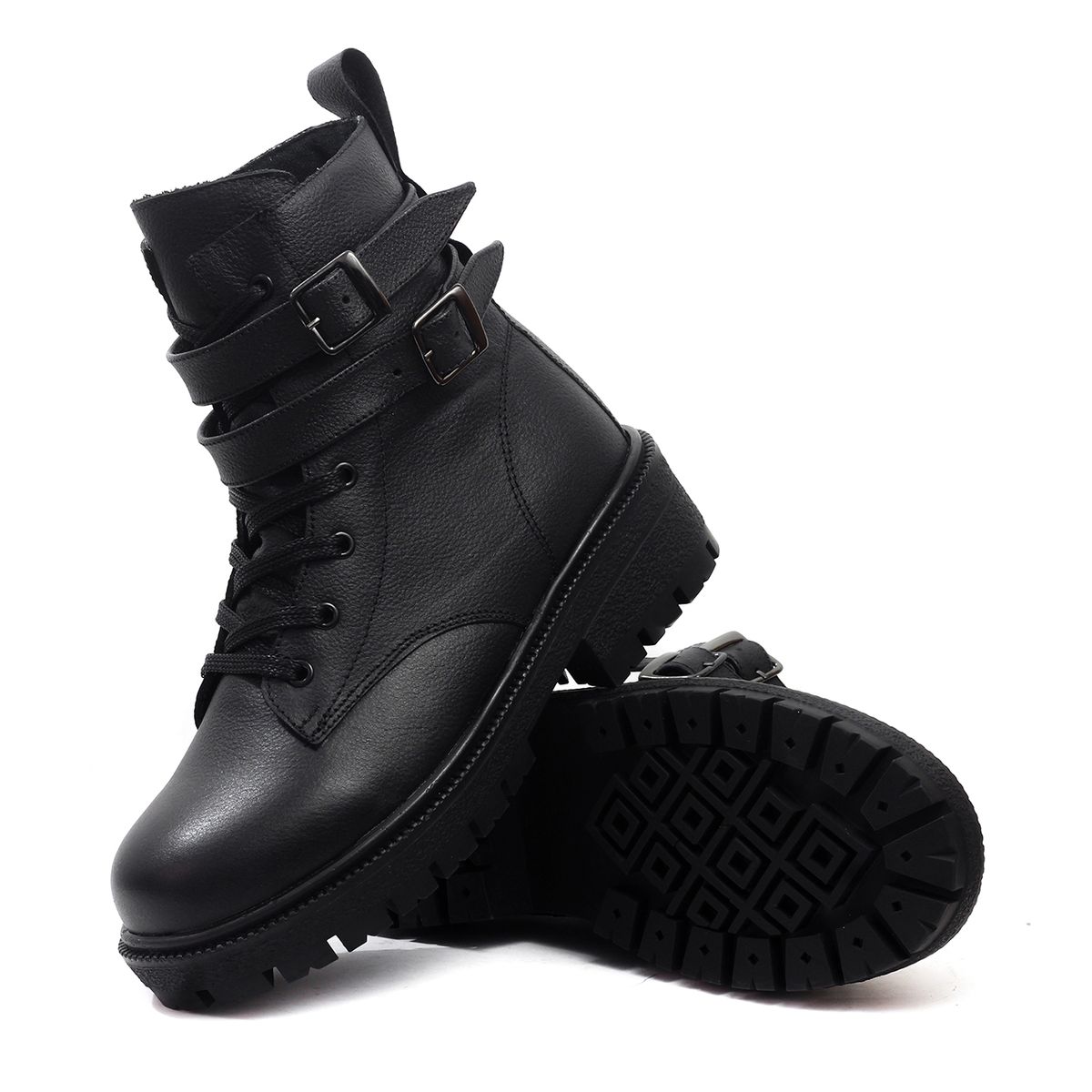 VILLABONR - Botas Cuero VillabonR VDM-5055 Negro Correas