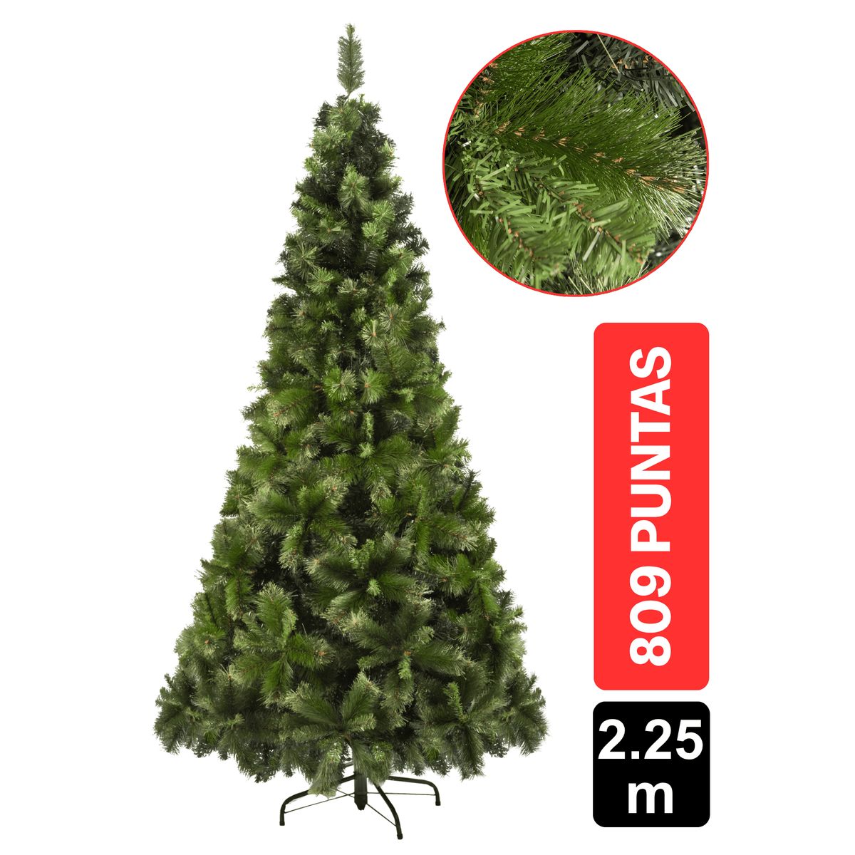 GIO HOME - Arbol De Navidad Pino Georgia 2.25M Verde 809 Ramas Gio Home