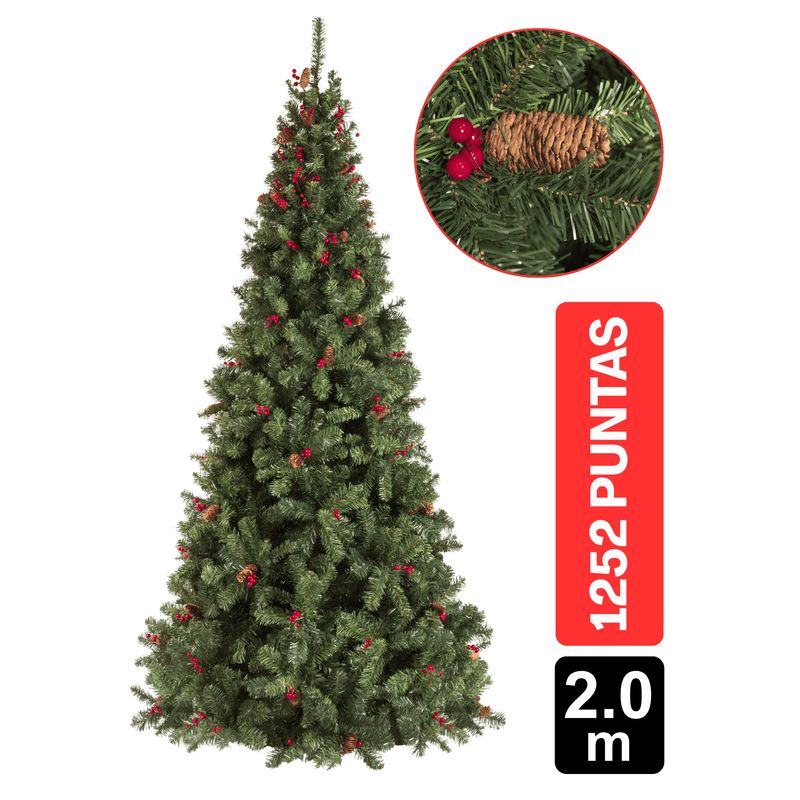 GIO HOME - Arbol de Navidad Pino Tropical 2.00m Verde 1252 GIO Home