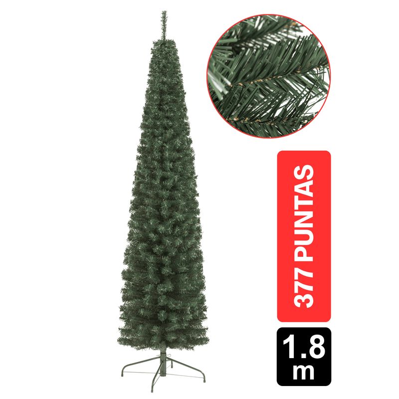 GIO HOME - Arbol de Navidad Pino Vermont 1.80m Verde 377 Ramas GIO Home
