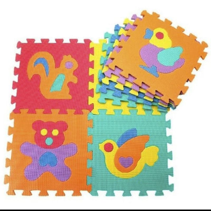 GENERICO - Tapete alfombra foamy para bebe 10 piezas animales