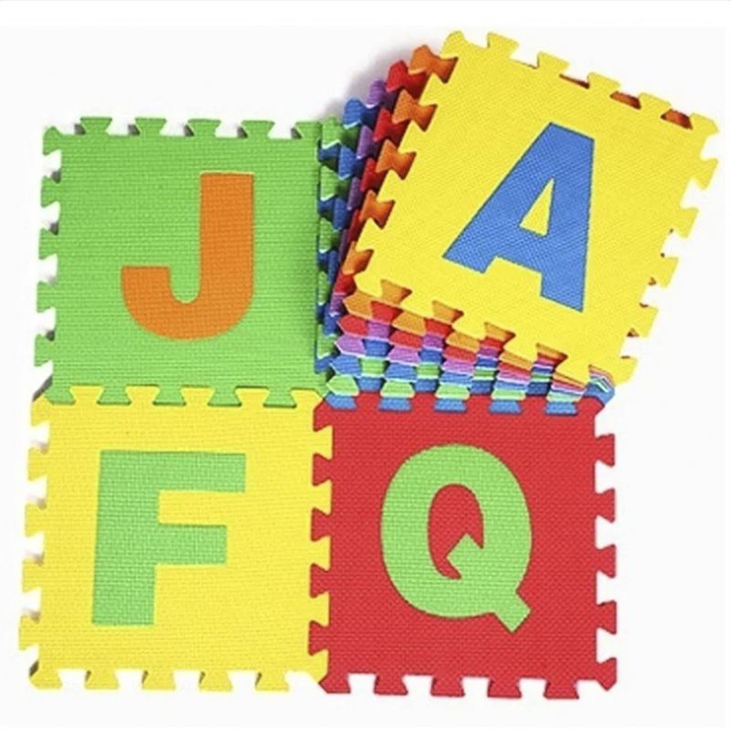 GENERICO - Tapete alfombra foamy para bebe 10 piezas letras