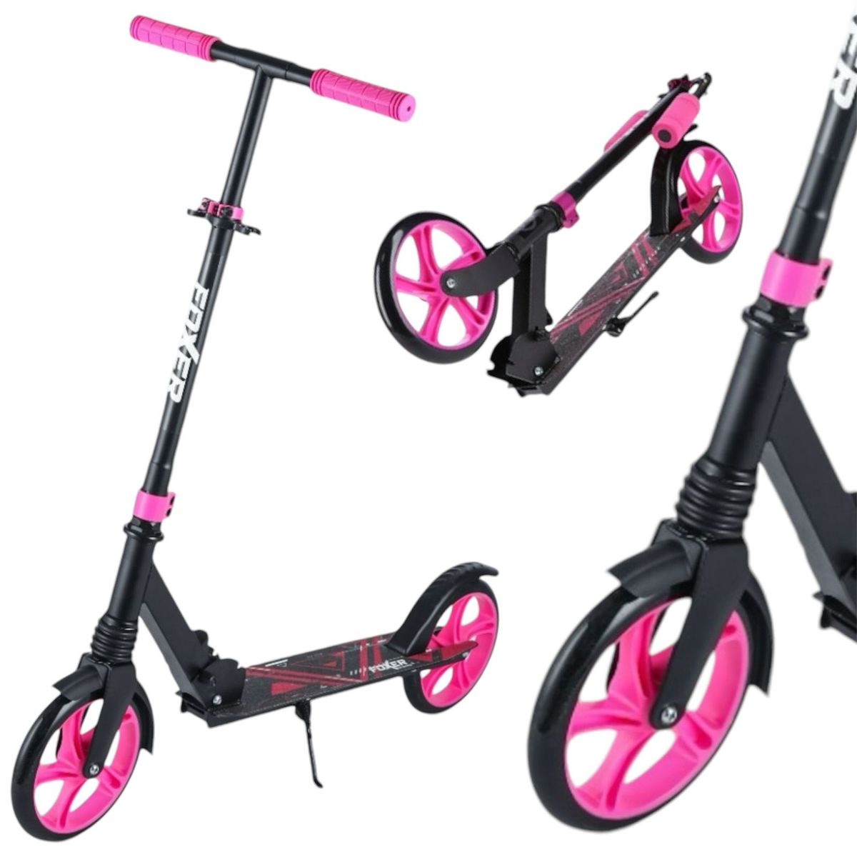 MULTIPLACE COLOMBIA - Monopatin scooter para niños grande foxer extra fina negra-