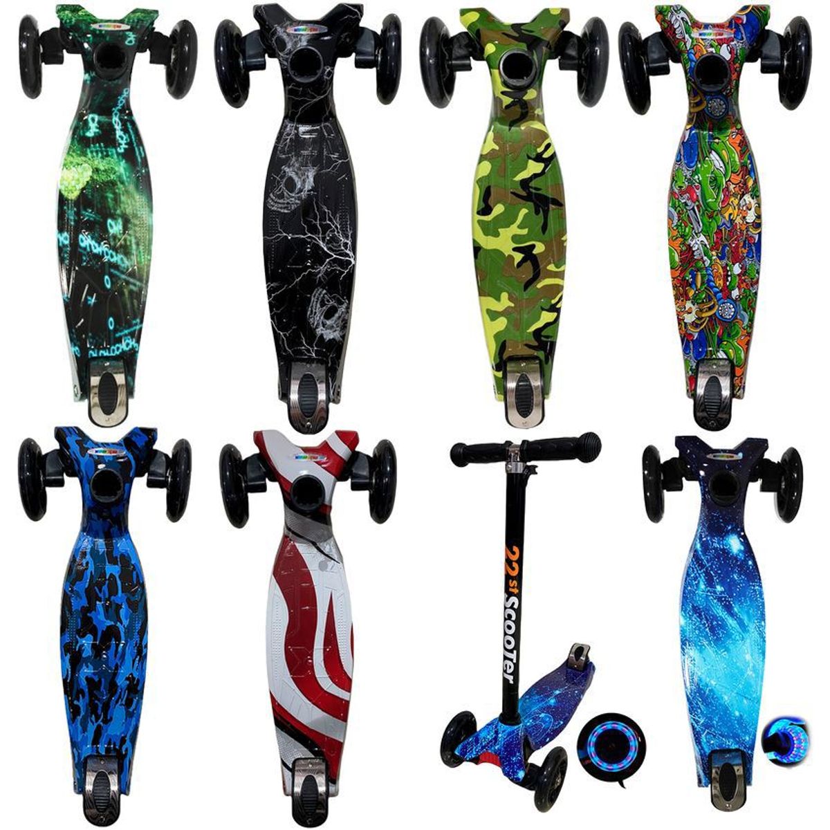 MULTIPLACE COLOMBIA - Monopatin scooter para niño con luces led foxer scooter