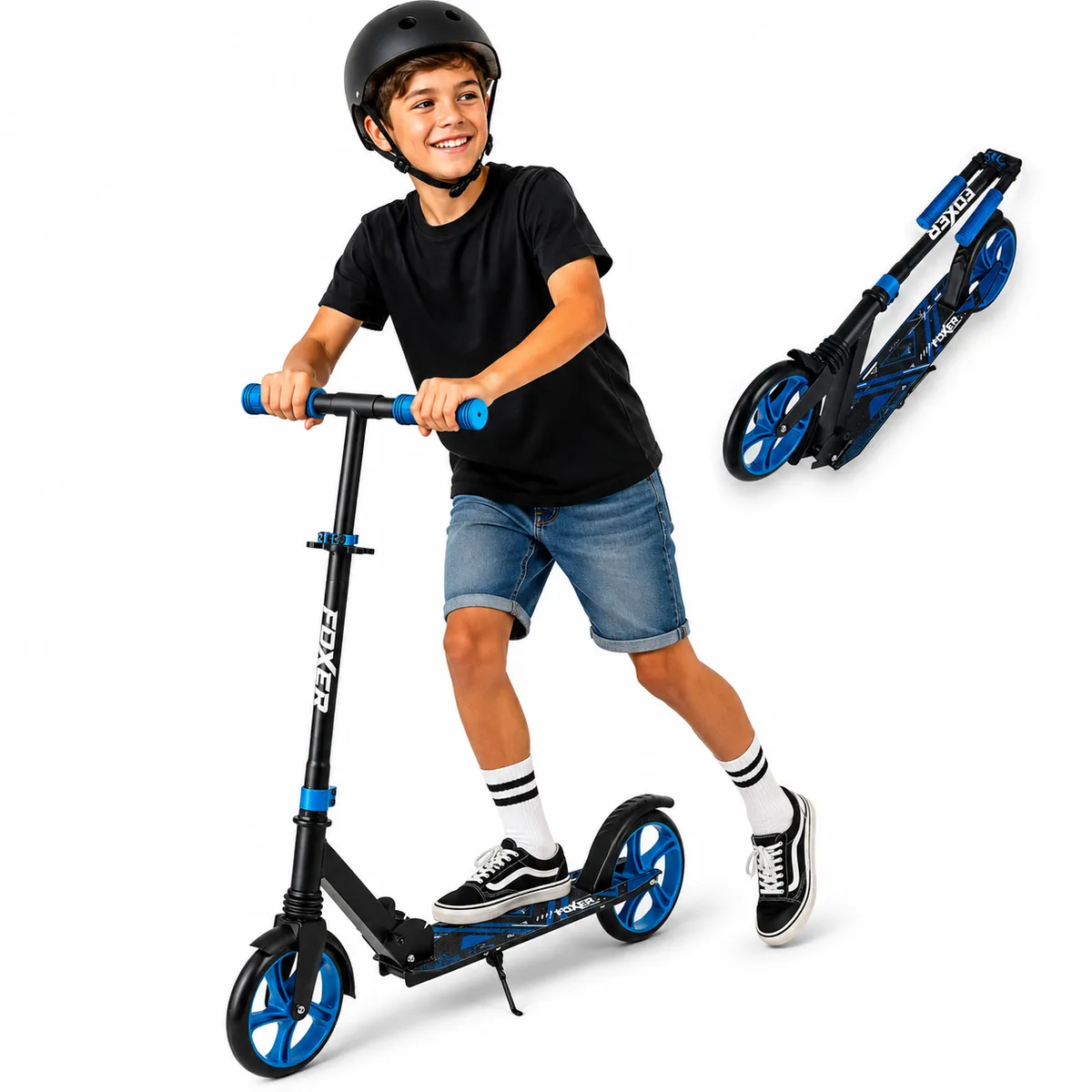 MULTIPLACE COLOMBIA - Monopatin scooter para niños grande foxer scooter extra fina + Proteccion