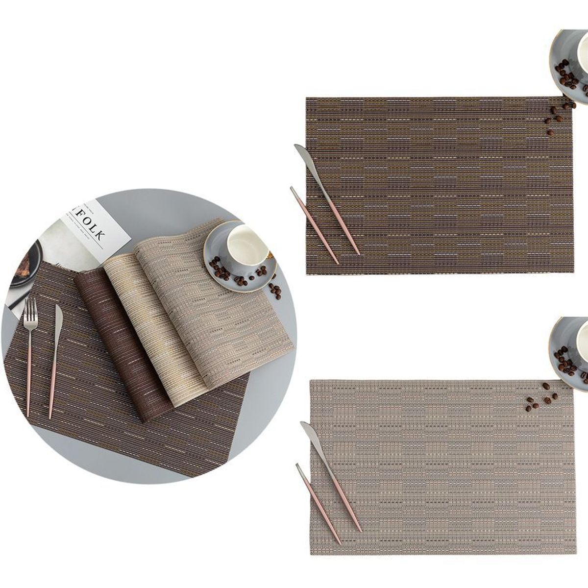 MULTIPLACE COLOMBIA - Individuales para comedor - importados alta calidad 6 puestos