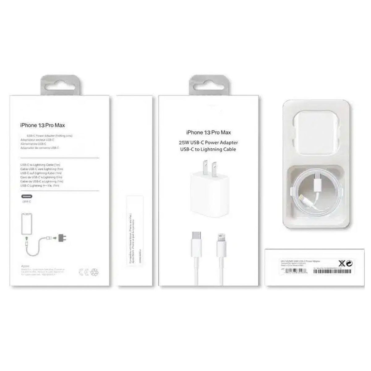 GENERICO - Cargador compatible con iPhone + cable Tipo c carga rápida 25w-