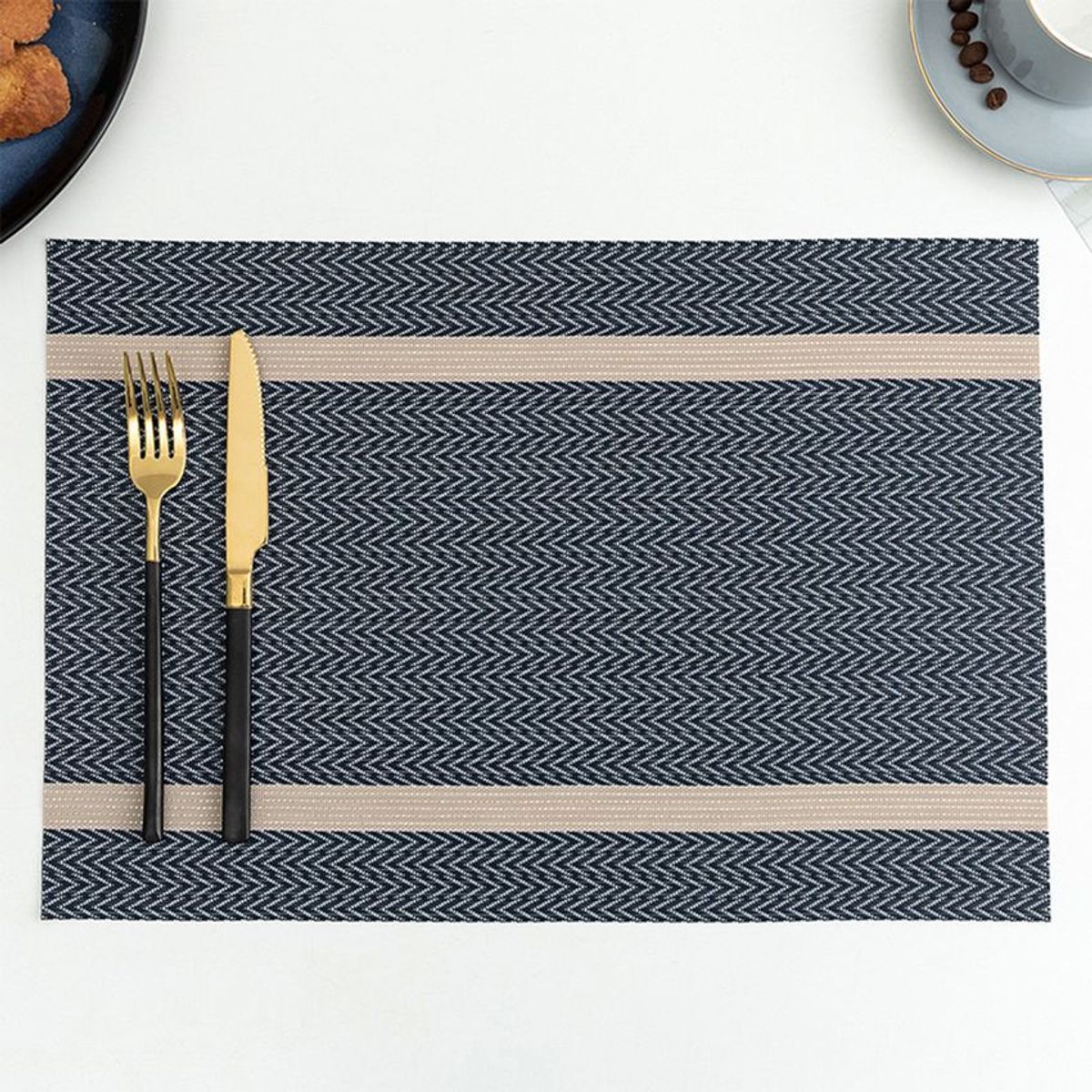 MULTIPLACE COLOMBIA - Individuales para comedor azules de calidad x 6 unidades-