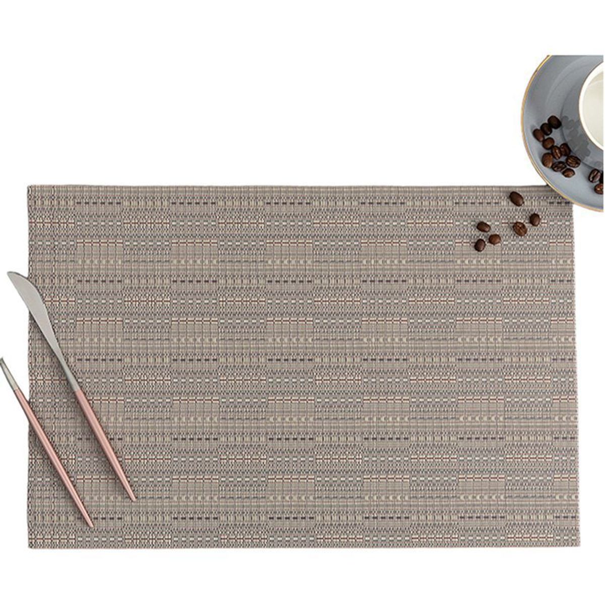 MULTIPLACE COLOMBIA - Individuales para comedor beige - importados alta calidad 6 puestos