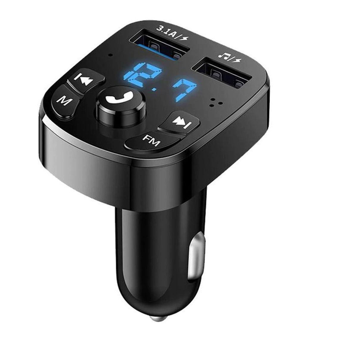 GENERICO - Cargador dual usb para carro 3.1 amp bluetooth 5.0 fm mp3