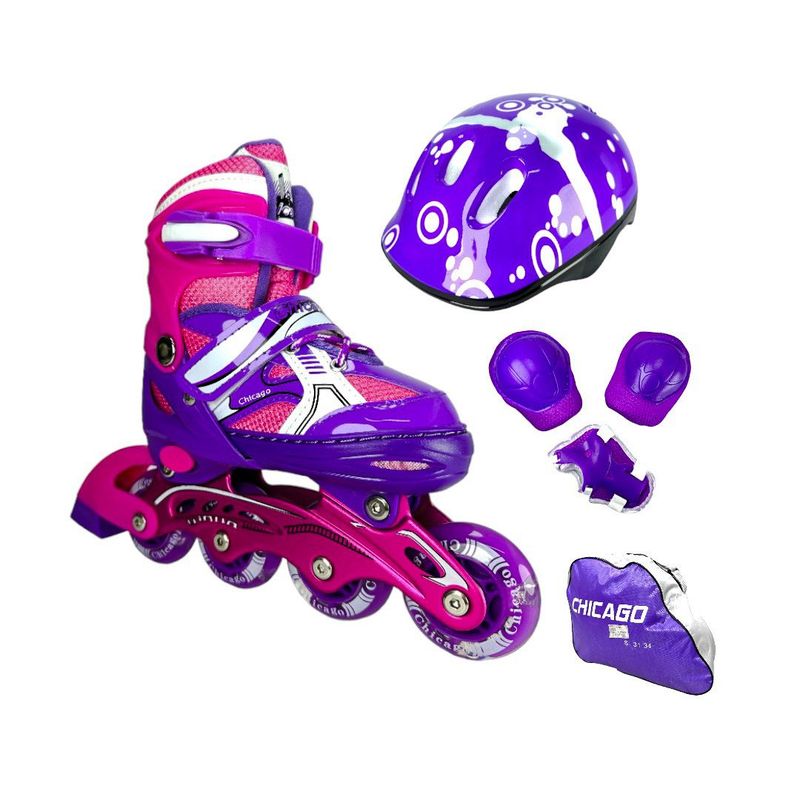 CHICAGO - Patines Semiprofesionales Kit Chicago Protecciones M Morado