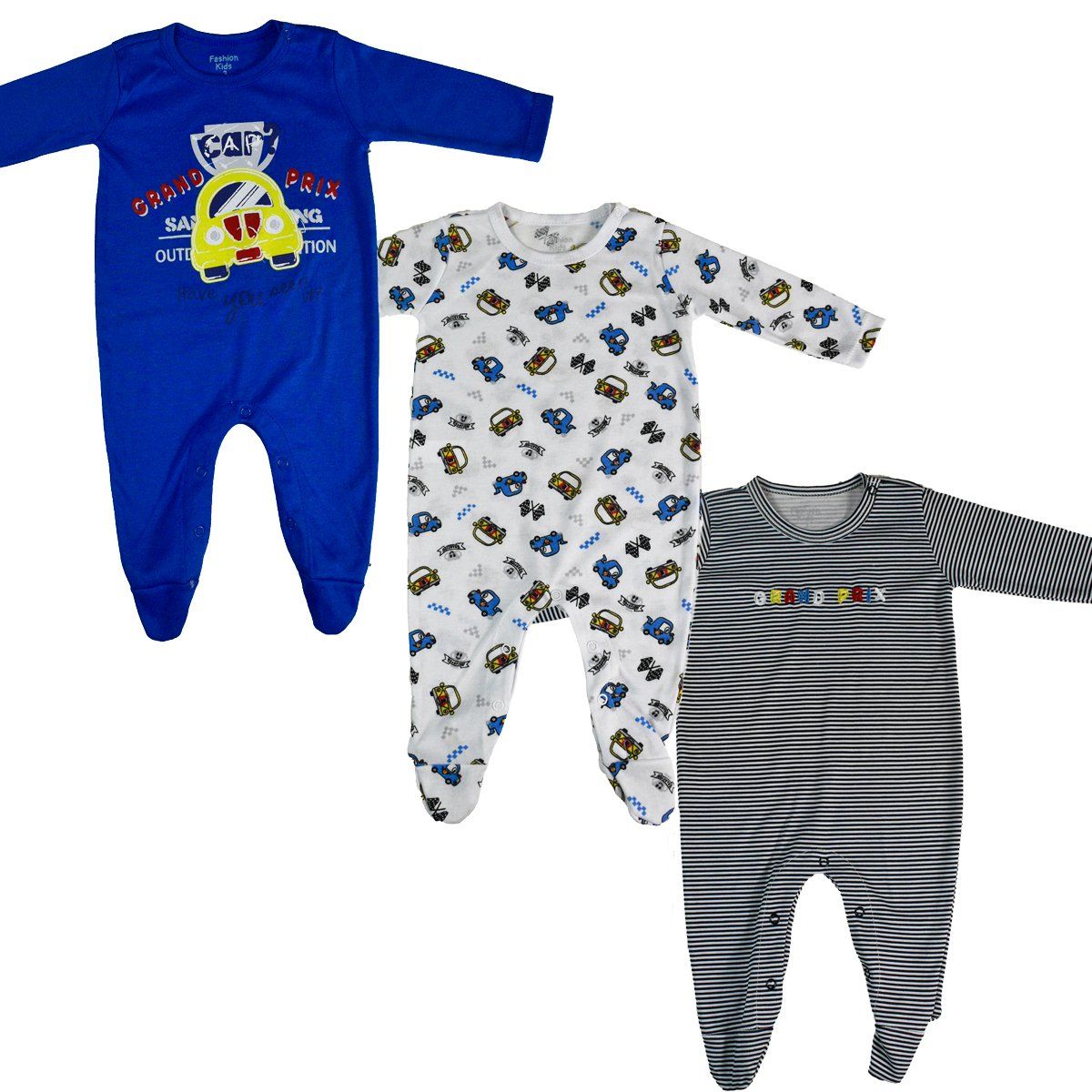 MUNDO BEBE - pijama para bebe niño enterizas  x3 unid bebé.