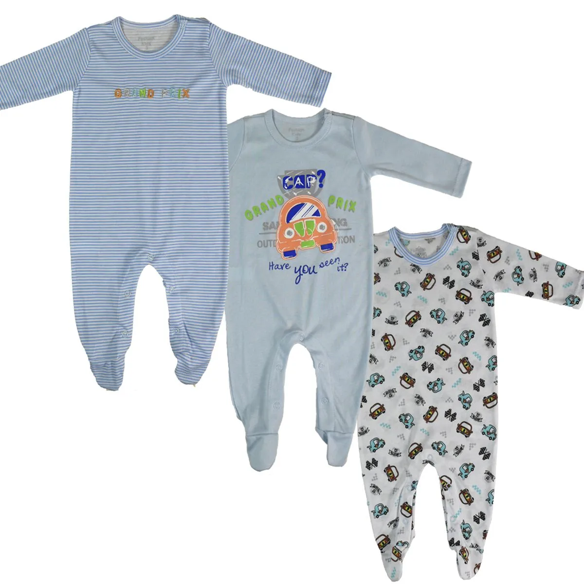 MUNDO BEBE - pijama para bebe niño enterizas  x3 unid bebé.