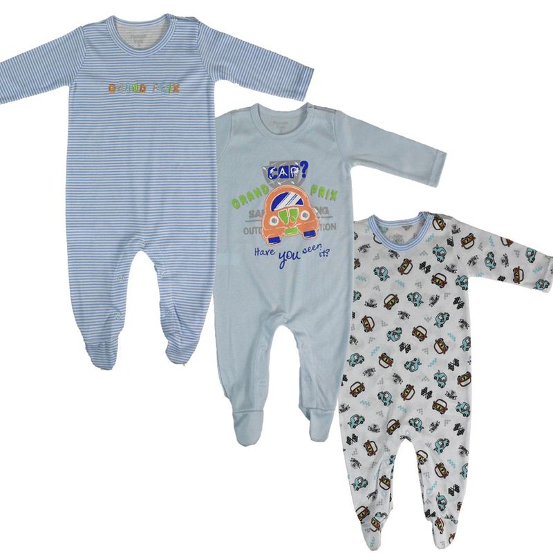 MUNDO BEBE - pijama para bebe niño enterizas  x3 unid bebé.