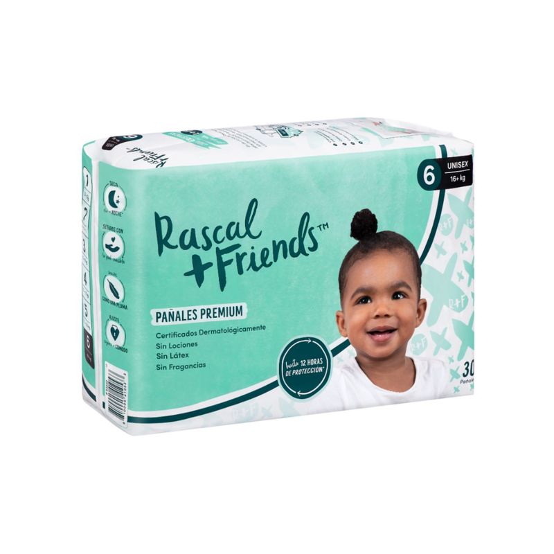 RASCALS - Pañales Rascals Talla 6 - 16 Kg o más por 30 Unidades