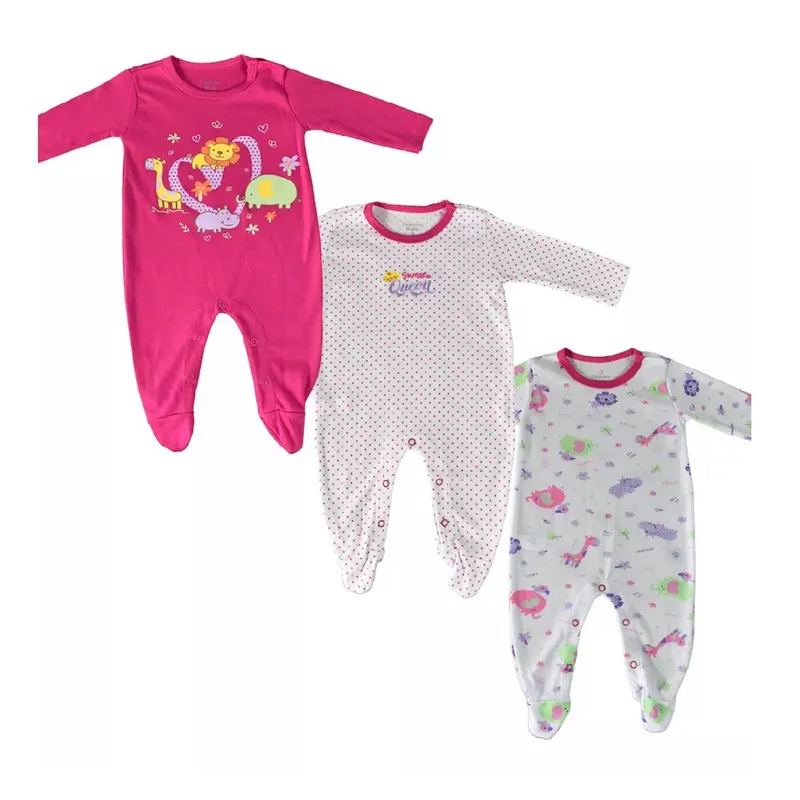 MUNDO BEBE - pijama para bebe niña enterizas  x3 unid bebé.