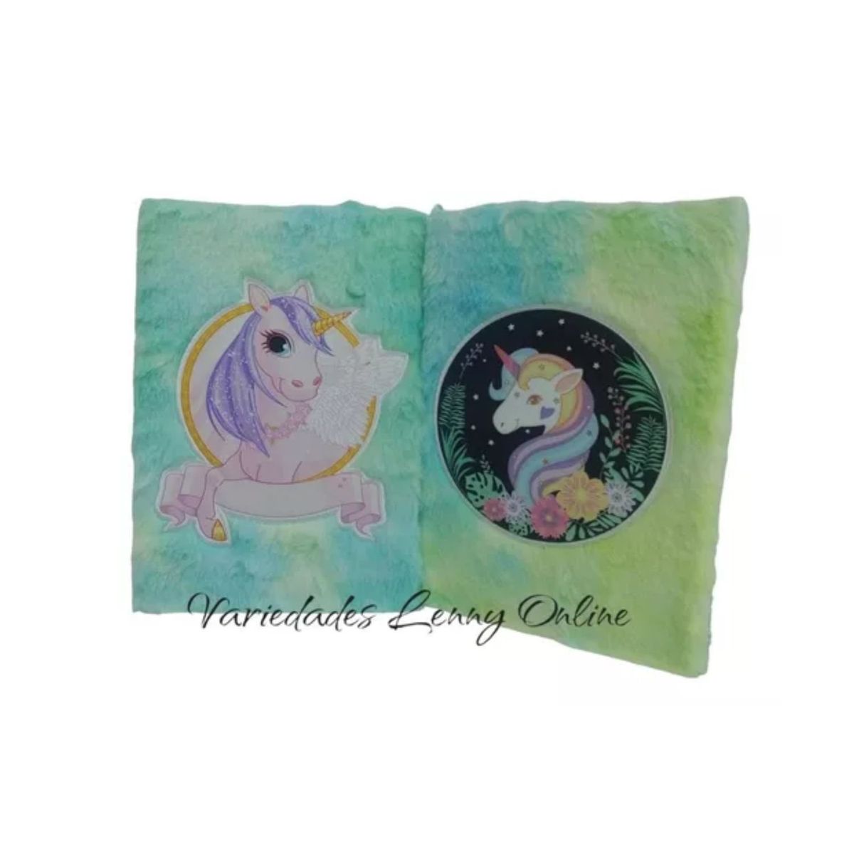 GENERICO - Diario Infantil Agenda Peluche Libreta Decorada Unicornio