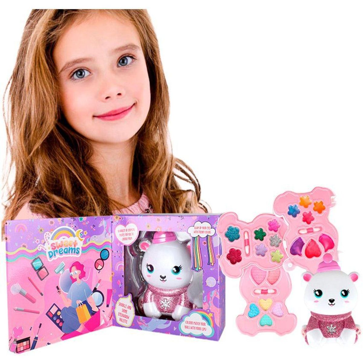 MULTIPLACE COLOMBIA - Kit maquillaje para  niñas portatil  accesorios juguete-