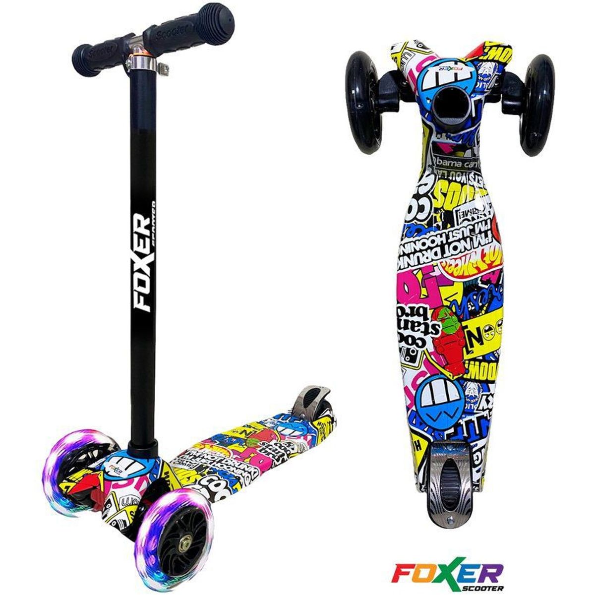 MULTIPLACE COLOMBIA - Monopatin scooter para niño moderna con luces led Foxer-