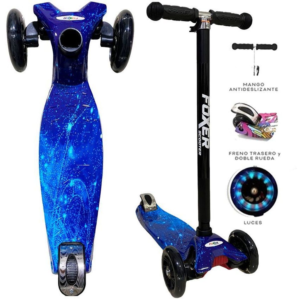 MULTIPLACE COLOMBIA - Monopatin scooter para niño moderna luces led Foxer