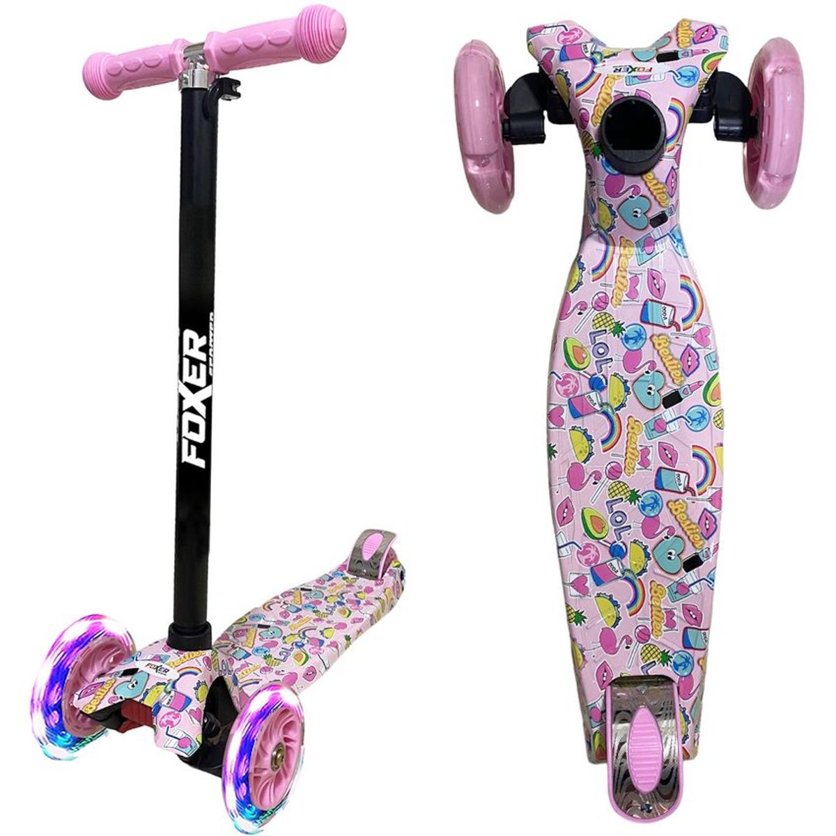 MULTIPLACE COLOMBIA - Monopatin scooter para niña moderna con luces led Foxer