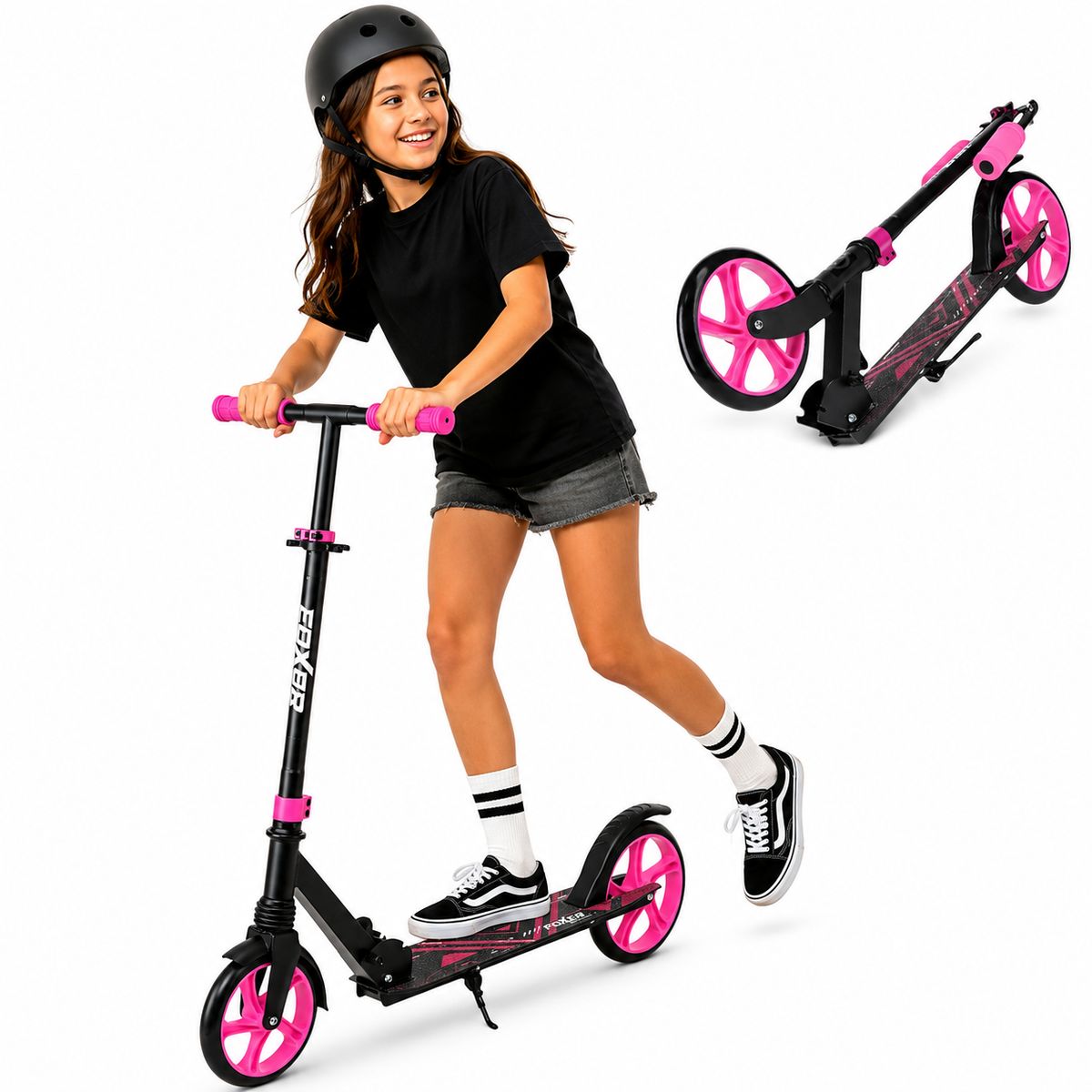 MULTIPLACE COLOMBIA - Monopatin scooter para niños grande foxer scooter extra fina + Proteccion
