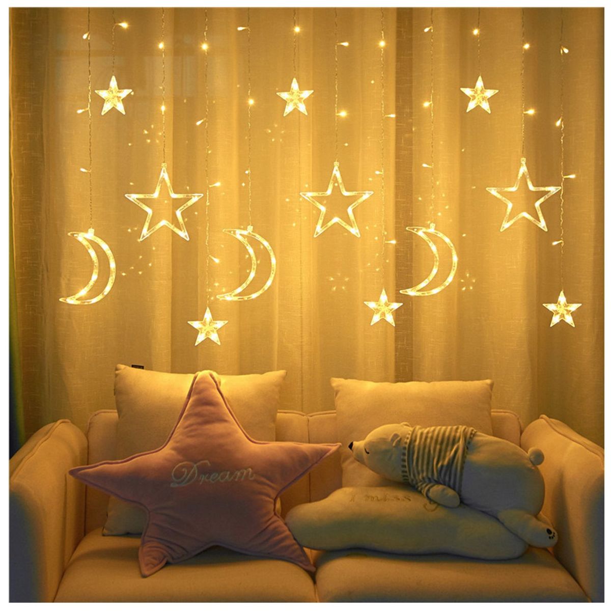 MULTIPLACE COLOMBIA - luces de navidad decorativas con figuras de estrellas