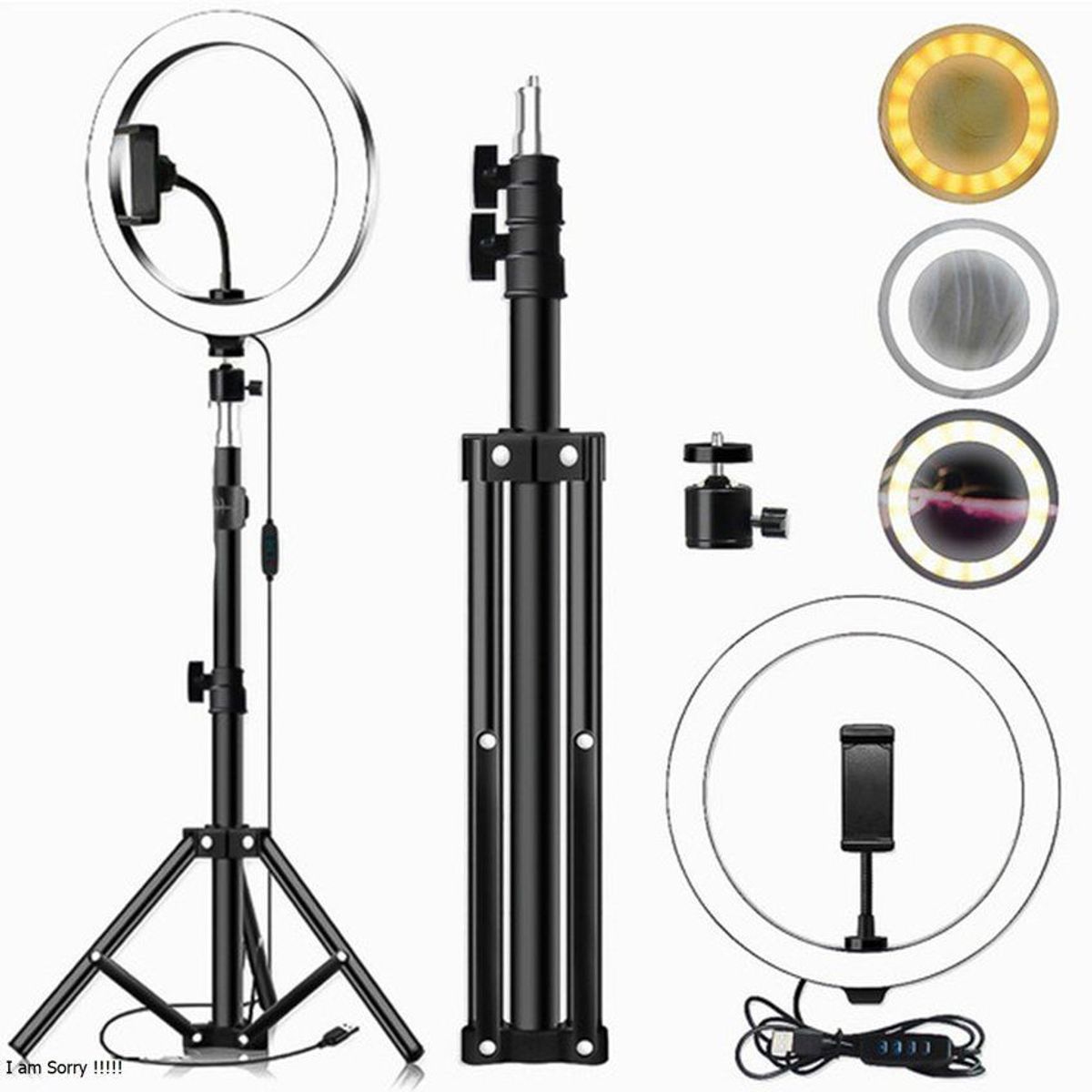 MULTIPLACE COLOMBIA - Aro de luz led 26 cm tiktok trípode 2.20 mts y soporte para celular