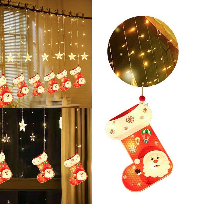 MULTIPLACE COLOMBIA - Lluvia de luces de navidad decorativas para con figuras de estrellas