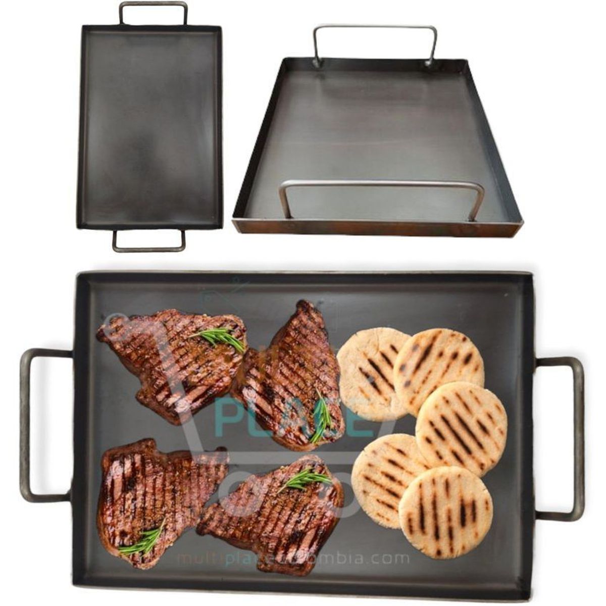 JGA COMPANY - Plancha de hierro para asar carne de alta calidad  32x50